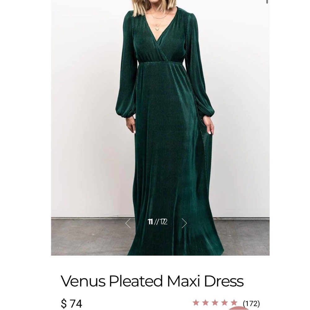 Venus Pleated Maxi Dress Baltic Born